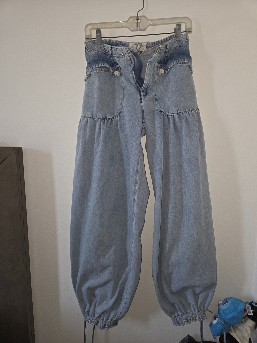 We The Free Light Blue Balloon Hem Jeans